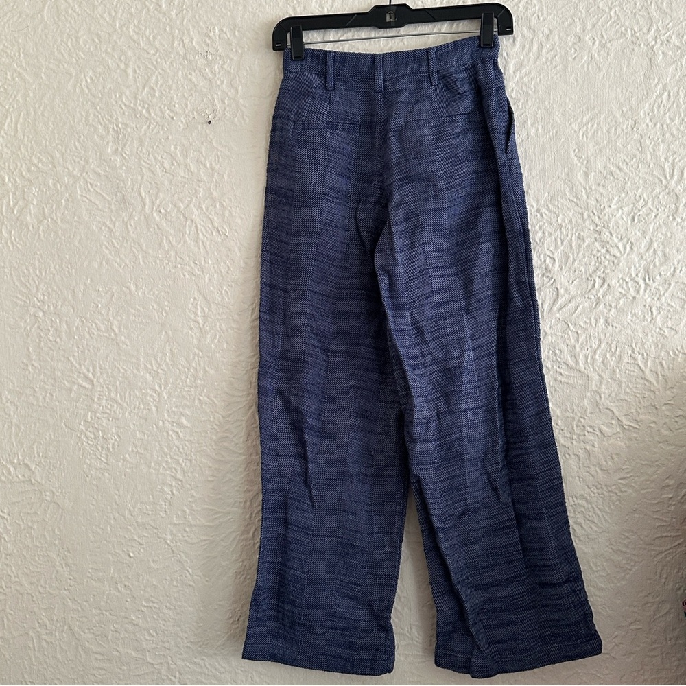 Urban Outfitters Elliot Blue Herringbone Wide Leg Pants XXS - Picture 5 of 7